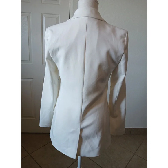 The Drop Blake Long Blazer Cream Ivory  Single Button Notched Collar Size XXS - Picture 3 of 16